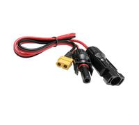 Solar to XT60 Male/Female Power Connection Cable 12AWG, MC4 to XT60 Adapter Wire for Portable Power Station Solar Panel Generator, 30A High Current Charging Cord(XT60 Male,1,5M)