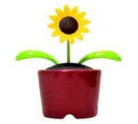 Solar Toys, Solar Powered Swinging Flower Car Figurine, Pet Material, Weather-Resistant Outdoor Decor, Funny Car Interior Accessories, Tavolo Ornament for Living Room Bedroom, 11,5 x 11 x 6 cm