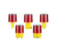 Solar Traffic Cone Flasher Warning Led Light, Roadblock Lamp Visible for Collapsible Traffic Safety Cones, Parking, Camping 5pcs lucky