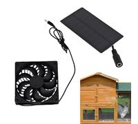 Solar Ventilation Fan, 0.8W Solar Panel Exhaust Kit, 4V Cooling Ventilations System for Greenhouse, Barn, Dog House, Indoor Camping, Home, Beginners, Outdoor, Travel, 2.28x0.1 in