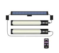 Solar Wall Light - 15.35 Inches Outdoor Lighting | Motion Sensor Lamp - ABS Solar Powered Wall Pendant Light With Remote Control Three Lighting Modes For Gardens Pathways Patios Driveways And Home