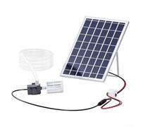 Solar Water Pump Kit 10W Panel 240L/H Flow(with switch) | 10W polysilicon panel, 240L/H flow rate, off-grid operation, sunlight powered, efficient circulation