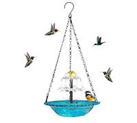 Solar Waterfall Bird Bath Fountain With Chain Hook Weatherproof Bowl - Solar Water Fountain For Bird Bath | For Backyard Patio Porch Balcony Outdoor Wild Hummingbird Finch Butterfly
