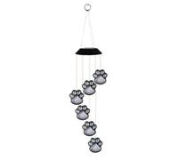 Solar Wind Chime Lampada Appeso Artiglio Gatto Decorazione Giardino ABS | Questo campanello a vento a energia solare si illumina automaticamente di notte per creare un bellissimo display esterno che