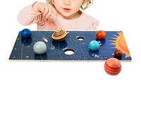 Solar Wooden Solar System Puzzle | Kids Space Planet Learning Toy | Planets
