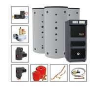 Solarbayer BioX 45 Gassificatore Legna Set 1D (3x1000L) Caldaia a Pacchetto [EEK: +]