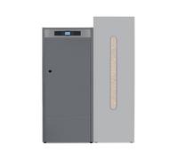Solarbayer Caldaia a Pellet Forno Grigio Plt-35 AC, 35 Kw Riscaldamento + App [EEK: +]