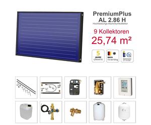 Solarbayer PlusAL Solar Paket H9 Set Celle Solari Totale 25,74 m2 Orizzontale