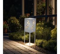 Solardeko Esterni Lampada da Giardino LED Batteria Dekosaeule Acciaio Inox H