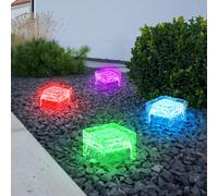 Solardeko Lampada da Giardino per Esterni Cambio Colori RGB Cubetti Decorativa