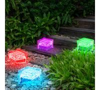 Solardeko Luce per Esterni Giardino LED RGB Lampada Patio Cambio Colore 4er Set