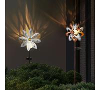 Solardeko Luce per Esterni Girandola Chiodi Fiore Argento Oro Giardino LED 2x [EEK: Inaditato]