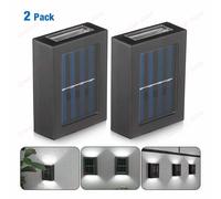 Solare 2 LED Ponte Luce Percorso Giardino Scala Passo Scalino Lampada Steccato