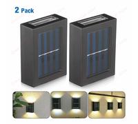 Solare 2 LED Ponte Luce Percorso Giardino Scala Passo Scalino Lampada Steccato