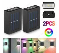 Solare 2 LED Ponte Luce Percorso Giardino Scala Passo Scalino Lampada Steccato