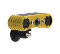 Solare allarme sensore di movimento all'aperto-2 * 130dB Tweeter allarme, 4 modalità, rosso e blu movimento trigger luce stroboscopica, proteggere la vostra sicurezza della proprietà(Giallo)