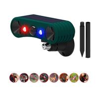 Solare allarme sensore di movimento da esterno, all'aperto-2 * 130dB Tweeter allarme, 4 modalità, rosso e blu movimento trigger luce stroboscopica, proteggere la vostra sicurezza della proprietà