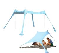 solare da spiaggia, protezione solare | protezione solare | protezione UV stabile UPF50 protezione solare con 4 aste per lago, cortile, estate, giardino