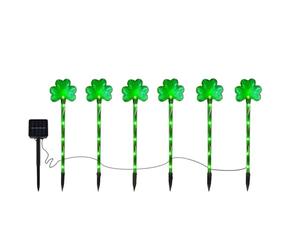 Solare Di San Patrizio - Picchetto Alimentato Da Trifoglio, Decorazioni Artistiche Da Giardino Con Segno, Di Illuminazione Della Via Verde, Decorazione Del Prato Festive