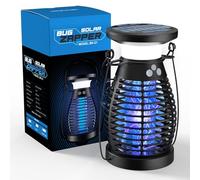 Solare Lampada Antizanzare Elettrica, 3 IN 1 UV Acchiappa Mosche Esterno, 4200V USB Ricaricabile Impermeabile Trappola Insetti Lampada Zanzare Interno per Ufficio Cucina Giardino Campeggio