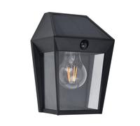 Solare Lampada da Parete Movimento Alluminio H:20,5 CM IP44 E27 Esterno