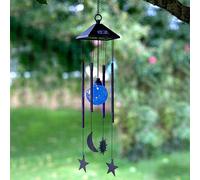 Solare LED Cambia Colore Sole Luna E Stella Appeso Luce Esterna Up Vento Chime