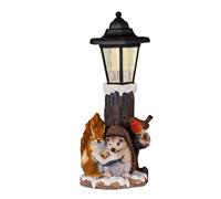 Solare LED Decorativa Herbsttiere Colori Autunnali Con Lanterna H.34cm FORMANO
