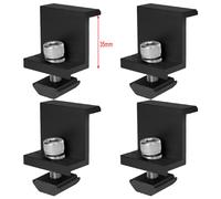 Solare Modulo Supporto Estremità Morsetto Centro Alto Qualità Nero 30mm/35mm