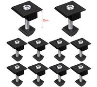 Solare Modulo Supporto Estremità Morsetto Centro Alto Qualità Nero 30mm/35mm