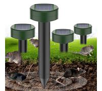 Solare Repellente per Talpe Ultrasuoni 4 Pezzi,Ultrasuoni per Anti Talpa con IP65 Impermeabile, U ltrasuoni per Talpe da Esterno per Giardino，Scaccia TaIpe