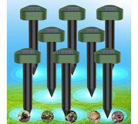 Solare Repellente per Talpe Ultrasuoni,per Anti Talpa con IP65 Impermeabile, per Talpe da Esterno per Giardino，Scaccia TaIpe (8 Pezzi)