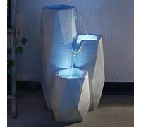 Fontana Da Giardino Con Acqua Serenity A LED Bianco Illuminata A Energia Solare