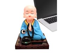 Solare scuotendo ornamenti, figure danzanti , auto Solarr alimentato scuotendo testa statuetta Buddha monaci statua casa auto cruscotto decorazione