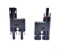 Solare T Branch Connector Accoppiatore e Combinatore Splitter con 1500V Valutazione per impianti fotovoltaici Gestione 30A a 50A Corrente per una migliore distribuzione di energia (1500V 50A)