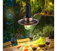 Solarhängelampe Lampada per Esterni a Sospensione Scuro Vetro LED Lanterna IN D.