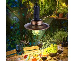 Solarhängelampe Lampada per Esterni a Sospensione Scuro Vetro LED Lanterna IN D.