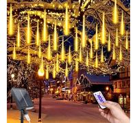 Solari Luci Della Pioggia di Meteore, 11.8 Inch 10 Tubi Impermeabili Catena Luminosa Luci LED Fairy String Lights per Giardino Albero di Natale, Cortile, Festa, strada, Decorazione per Matrimoni