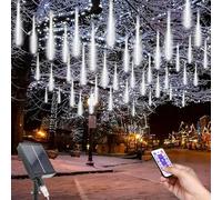 Solari Luci Della Pioggia di Meteore, 11.8 Inch 10 Tubi Impermeabili Catena Luminosa Luci LED Fairy String Lights per Giardino Albero di Natale, Cortile, Festa, strada, Decorazione per Matrimoni