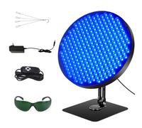 Solarium per la casa, 460 NM, luce abbronzante con 250 LED, lampada abbronzante da 50 W, con occhiali solarium, supporto in metallo regolabile a 360°, lampada abbronzante per corpo e viso