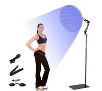 Solarium per la Casa, 50 W, 250 LED, 460 NM Lampada Abbronzante con Supporto Regolabile in Altezza e Occhiali Lampade Abbronzanti per il corpo e il viso