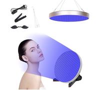 Solarium per la casa, lampada abbronzante portatile da 50 W, con occhiali solarium, lampada abbronzante con 250 LED, 460 NM, supporto pieghevole regolabile, luce solare per corpo e viso (argento)