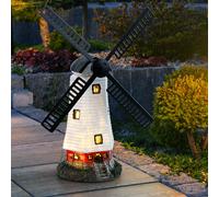 Solarlampe Leuchte Da Esterno Windmühle Con Luce LED IP44 Akku, 42x19x51 cm