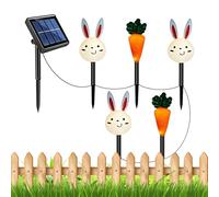 Solarleuchten Außen Wegbeleuchtung - 6,9 cm Osterhase Karotte Wasserdichte Gartendeko | Solar-Steckleuchte für Wege | für Garten Terrasse Rasen Weg Hof Landschaftsbau