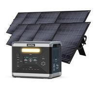 SOLARPLAY Centrale Elettrica Portatile, 2160Wh LiFePO4 Generatore Solare2400W(4800W Picco) AC Uscite,Emergenza Elettricità per Campeggio, Fuori Rete, Interruzioni Corrente(2*pannello solare 200w)