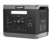 SOLARPLAY Centrale Elettrica Portatile 2500W,(4800W Potenza di Picco) Generatore Solare 2300Wh con Batteria LiFePO4,12 Porte, per Campeggio,Camper, RV, Viaggi, Emergenza Mancanza (2400W)