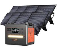 SOLARPLAY Centrale elettrica portatile, generatore solare 2304Wh, 2500W LiFePO4 (4800W picco), USB-A/-C, AC, DC, riserva di energia di emergenza per campeggio, outdoor, camper(2*pannello solare 200W)