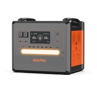 SOLARPLAY Centrale Elettrica Portatile Q2402M, 2300Wh LiFePO4 Batteria, 2500W (5000W Picco) AC Uscita, per Camping Car, Strada, Emergenza Elettricità per Campeggio, Fuori Rete,Generatore Solare