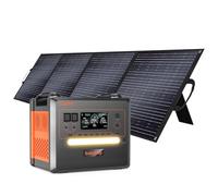 SolarPlay Q2402M 2500 W Centrale Elettrica Portatile, Batteria di Backup LiFePO4 da 2304 Wh, con Pannello Solare da 200 W, Presa CA, CC, ad Energia Solare, Adatta per Camper e Viaggi All'aperto