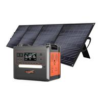 SolarPlay Q2402M 2500 W Centrale Elettrica Portatile, Batteria di Backup LiFePO4 da 2304 Wh, con Pannello Solare da 400 W, Presa CA, CC, ad energia solare, Adatta per Camper e Viaggi All'aperto
