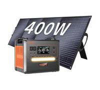 SolarPlay Q2402M Centrale Elettrica Portatile 2304 Wh con Batteria LiFePO4, Generatore D'emergenza 2500 W con Pannello Solare da 400 W, per Campeggio, Backup Casa, Alimentazione Outdoor